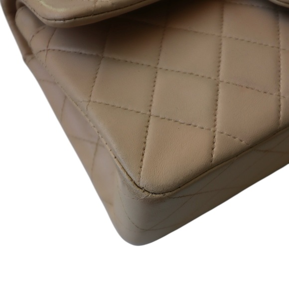 CHANEL Classic Double Flap Bag Small Vintage Beige Silver Hardware (repainted) - Picture 9 of 14